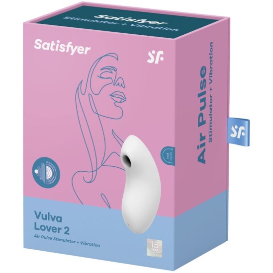 Satisfyer Air Pulse SATISFYER VULVA LOVER 2 ВОЗДУШНЫЙ ИМПУЛЬСНЫЙ СТИМУЛЯТОР И ВИБРАТОР - БЕЛЫЙ