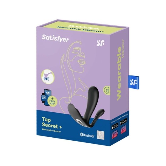 Satisfyer Vibrator SATISIFYER - VISIŠKAI SLAPTAI + VIBRATORIUS JUODAS