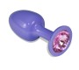 Lovetoy Metal Butt Plug Purple Rosebud with Pink Jewel