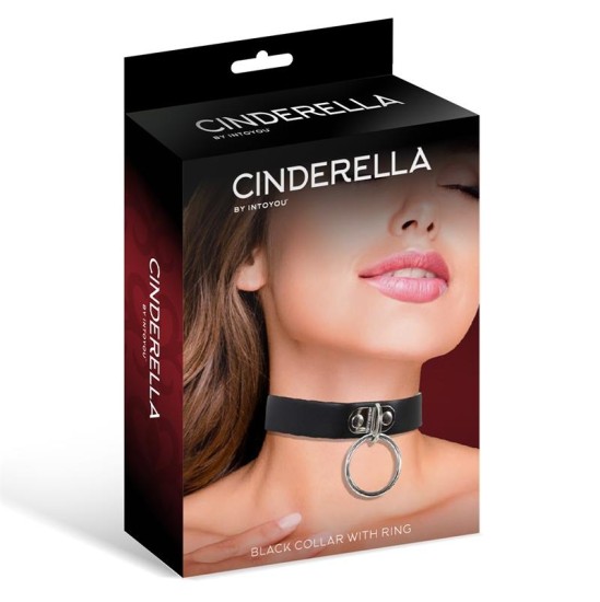 Cinderella Collar with Ring Vegan Leather One Size