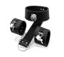 Intoyou Black Shadow Collar with Handcuffs Set Vegan Leather