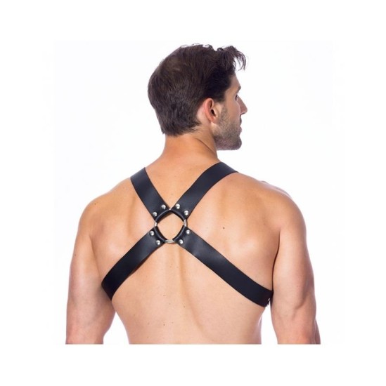 Bondage Play Adjustable Leather Harness with Buckles