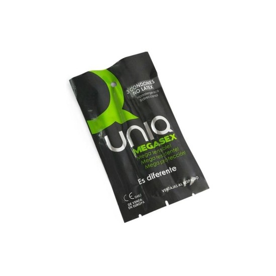 Uniq Megasex Exra Thin Condoms No Latex 3 pcs