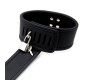 Intoyou Black Shadow Collar with Handcuffs Set Vegan Leather