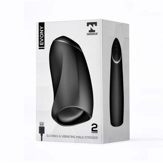 Tardenoche Evony Oral Sex Male Masturbator Suction and Vibration 2 Motors USB Silicone