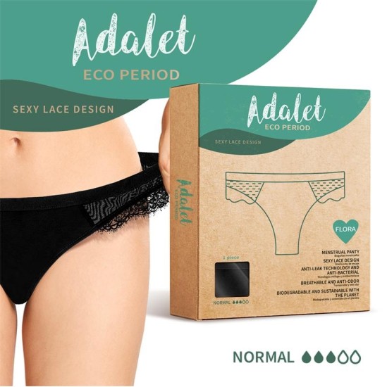 Adalet Eco Period Flora Menstruālās Biksītes Normālas