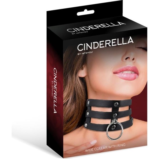 Cinderella Plata apkakle ar gredzenu Vegan Leather One Size