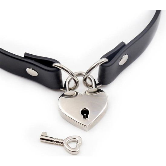 Cinderella Apkakle ar Heart Lock Vegan Leather One Size