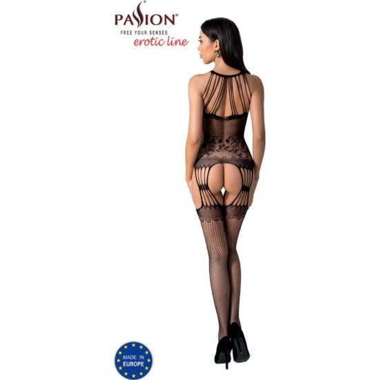 Passion Woman Tīkliņtērps PASSION - BS095 Melna BODYSTOCKING Viens izmērs