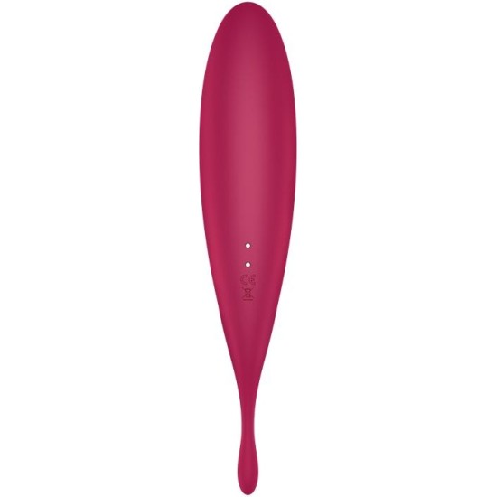 Satisfyer Twirling Pro Clitoris Sucker un Vibe APP Connect Dark Red