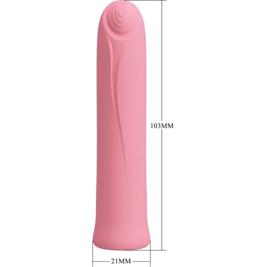 Pretty Love Flirtation PRETTY LOVE – CURTIS MINI SUPER POWER VIBRATOR 12 ROŽINĖS SILIKONINĖS VIBRAVIMO