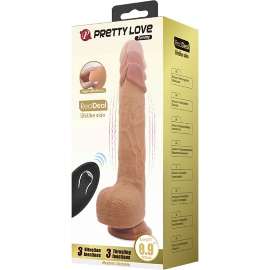 Pretty Love Flirtation PRETTY LOVE - TOMMY REALISTIC DILDO VIBRAATOR 22,5 CM