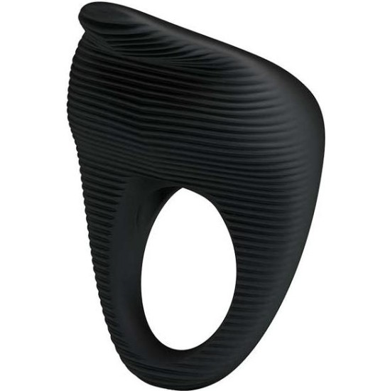 Prettylove Vibrating Cock Ring Thimble Black