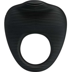 Prettylove Вибрирующее кольцо для члена, наперсток, черный