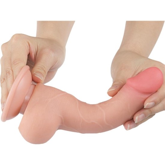 Lovetoy Bīdāmās ādas divslāņu dildo 7.5