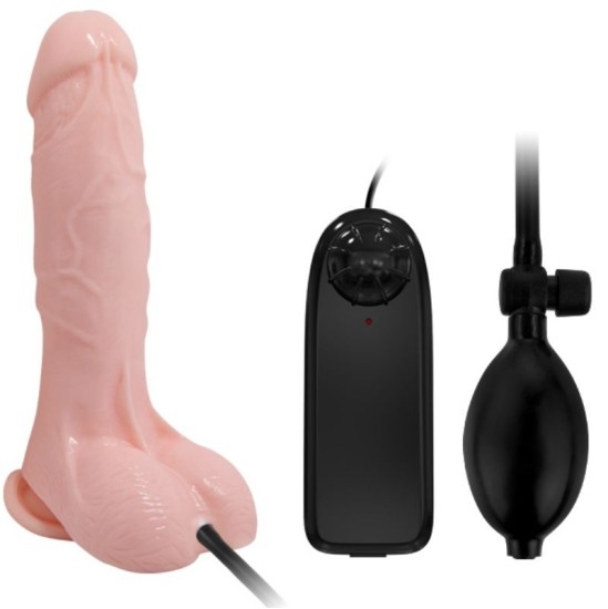 Baile Vibrators INFLATABLE AND VIBRATING REALISTIC DILDO 18.8 CM