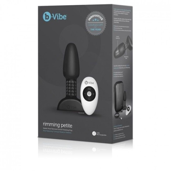 B-Vibe RIMMING PETITE NUOTOLINIO VALDYMO KIŠTUKAS JUODAS