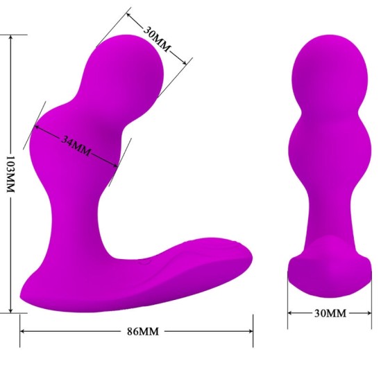 Pretty Love C-Type PRETTY LOVE – TERASAS ANALINIS VIBRATORIAUS MASAŽUOTIS SU NUOTOLINIO VALDYMU