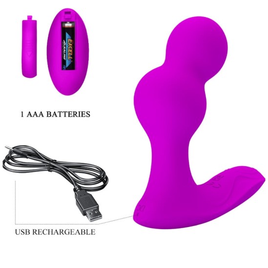 Pretty Love C-Type PRETTY LOVE - TERRANCE ANAL VIBRATOR MASSAGER WITH REMOTE CONTROL