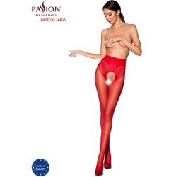 Passion Woman Garter & Stock PASSION - TIOPEN 006 STOCKING RED 3/4 (30 DEN)