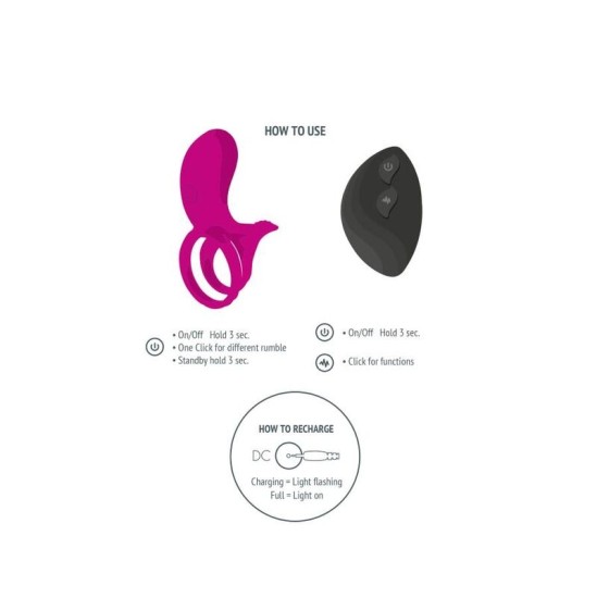 Xocoon COUPLES STIMULATOR RING FUCHSIA