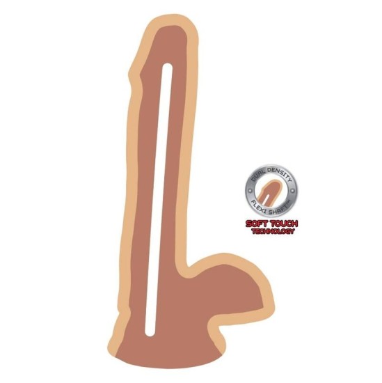 Get Real DUĀLĀ BLĪVUMA DILDO 17 CM Bumbiņu ĀDA