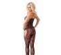 Amorable Rimba Floral Open Catsuit melns Viena izmēra