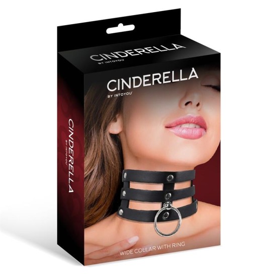 Cinderella Plata apkakle ar gredzenu Vegan Leather One Size