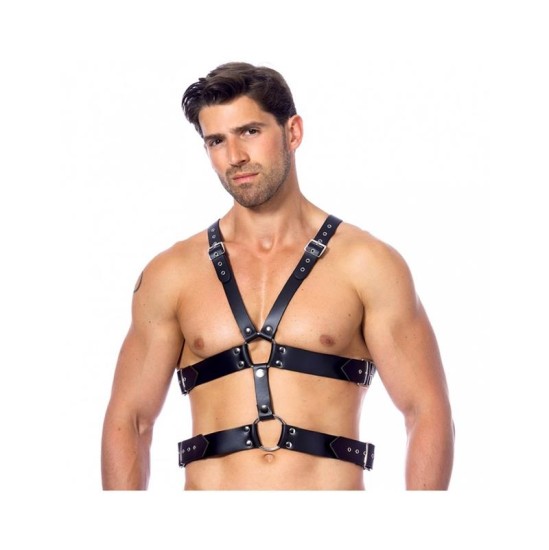 Bondage Play Adjustable Leather Harness