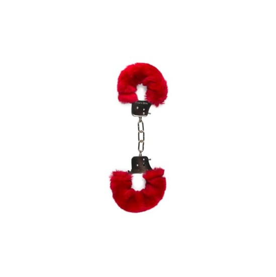 Easytoys Furry Handcuffs - Red