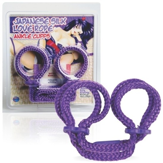 Tlc® JAPANESE SILK LOVE ROPE ANKLE CUFFS PURPLE