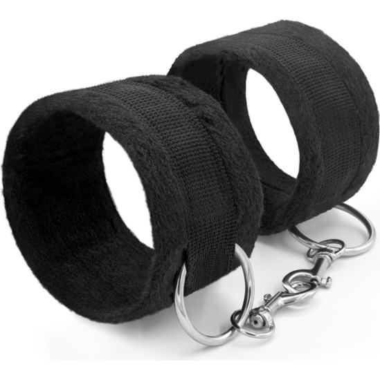 Crushious TOUGH LOVE VELCRO HANDCUFFS WITH EXTRA 40CM CHAIN BLACK