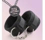 Crushious TOUGH LOVE VELCRO HANDCUFFS WITH EXTRA 40CM CHAIN BLACK