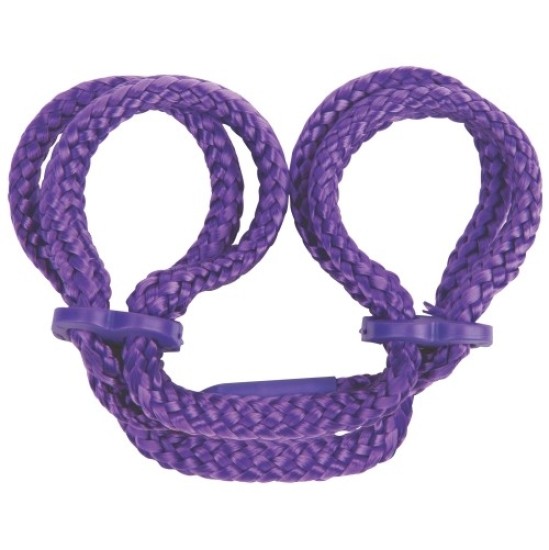 Tlc® JAPANESE SILK LOVE ROPE ANKLE CUFFS PURPLE