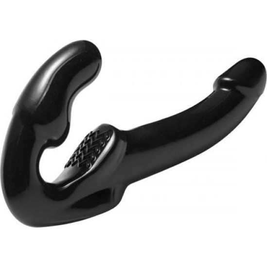 Strap U Revolver Strapless Strap On G-Spot Dildo Black