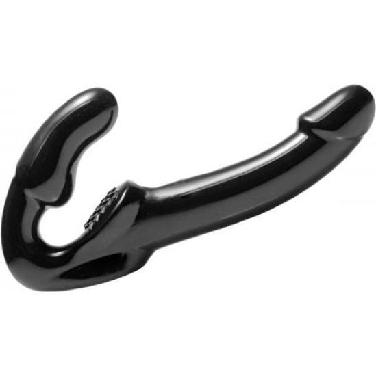 Strap U Revolverio dirželis be petnešėlių ant G-Spot Dildo Black