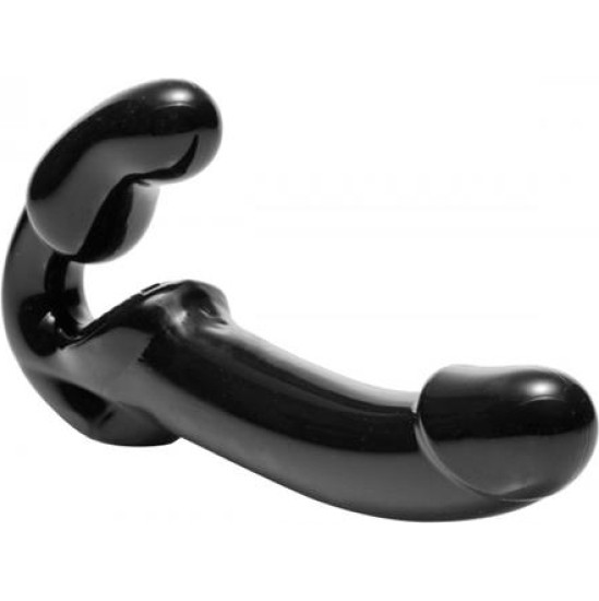 Strap U Revolver Strapless Strap On G-Spot Dildo Black