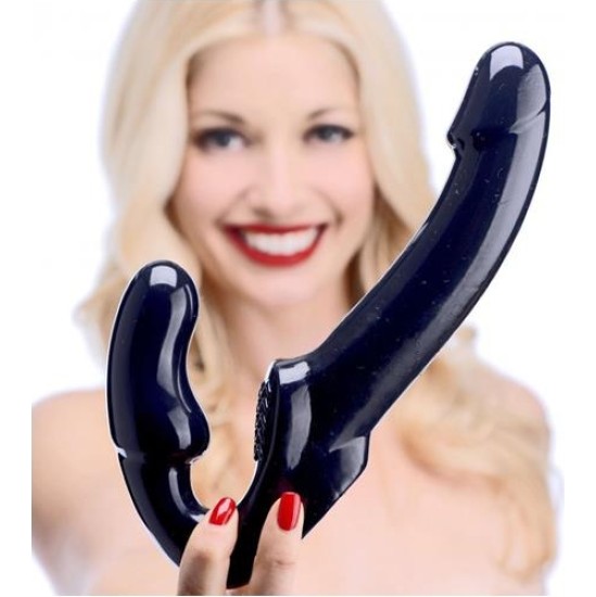 Strap U Revolverio dirželis be petnešėlių ant G-Spot Dildo Black