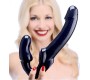 Strap U Revolverio dirželis be petnešėlių ant G-Spot Dildo Black