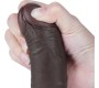 Lovetoy Libisev nahk kahekihiline dildo 7.5