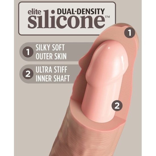 King Cock ELITE - REĀLISTS SILIKONA DILDO 20,3 CM