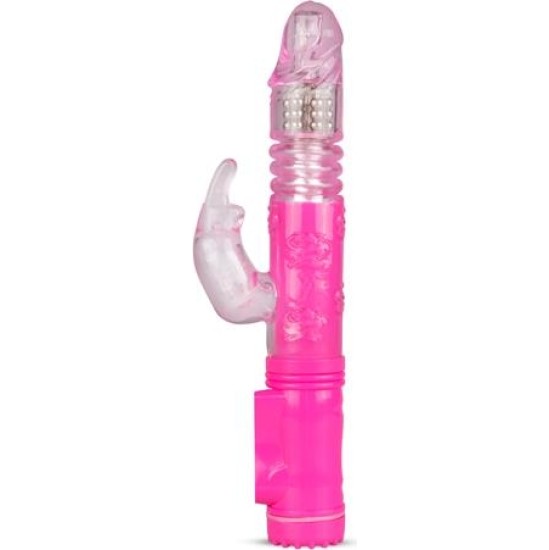 Easytoys Rabbit Vibrator Stingras un Rotējošas Bumbiņas Rozā