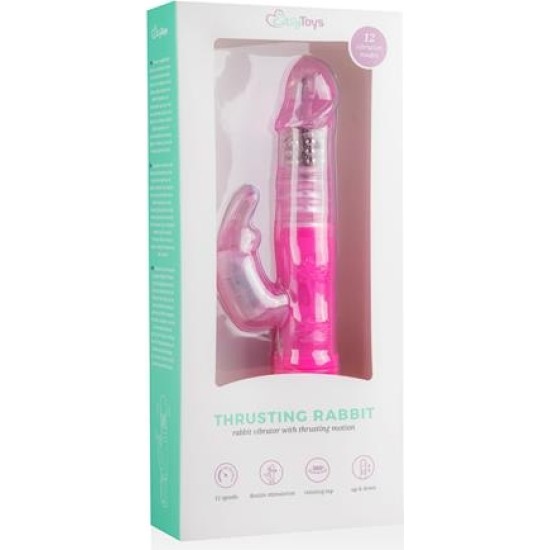 Easytoys Rabbit Vibrator Stingras un Rotējošas Bumbiņas Rozā