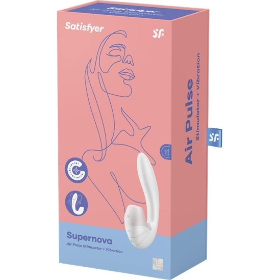 Satisfyer Supernova Clitoris Sucker un Vibe Super Flexible USB White