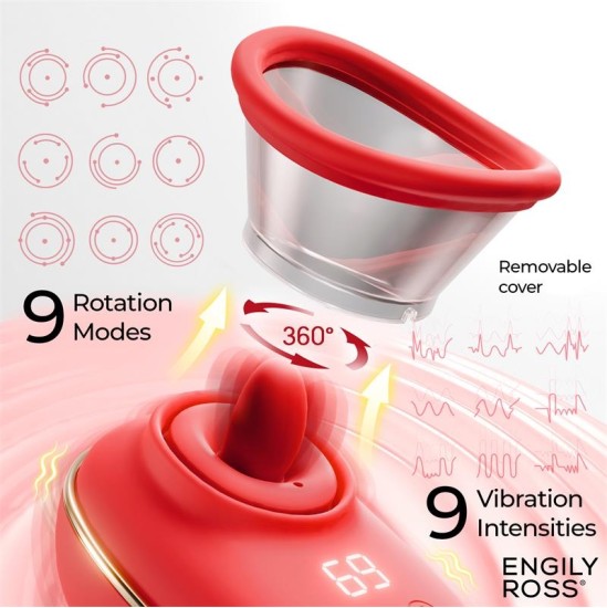 Engily Ross Lizer Stimulator with Licking, Vacuum Pump and Vibration