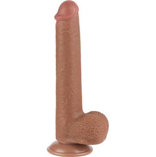 Lovetoy Dildo slīdošā āda 9 brūna