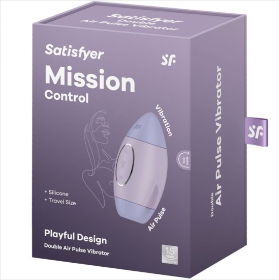 Satisfyer Vibrator SATISFYER – MISSIO CONTROL LILAC MAŽAS DVIGUBAS IMPULSINIS VIBRATORIUS