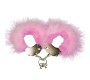 Adrien Lastic METAL HANDCUFFS WITH PINK FEATHERS