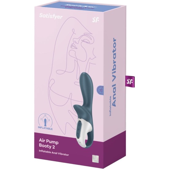 Satisfyer Vibrator APMIERINĀTĀJS - GAISA PUMP BOOTY 2 TUMŠI PELĒKS