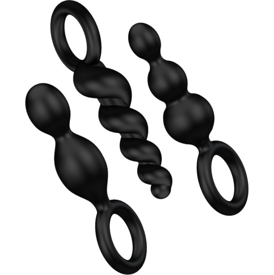 Satisfyer Beads SATISFYER ANAL PLUGS SET 3PCS BLACK